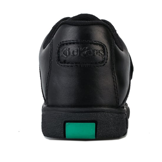Boy's Kickers Children Fragma Lo Strap Leather Shoe in Black - Image 5