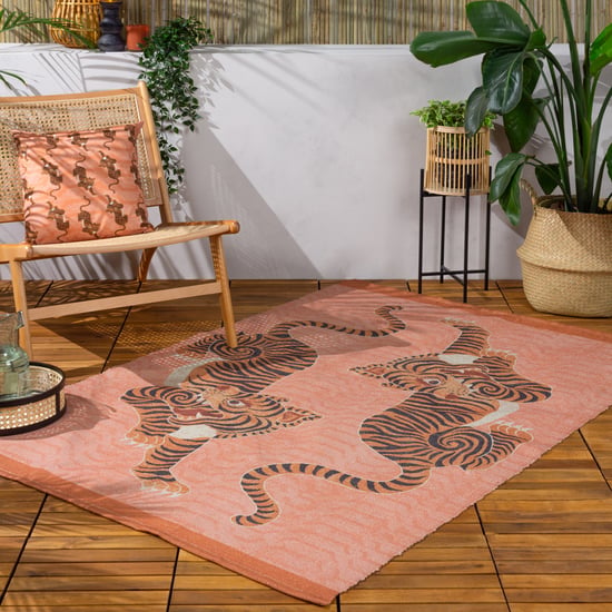 furn. Tibetaanse Tijger Geprinte Buitenkleed, 120 x 170 cm - Image 1