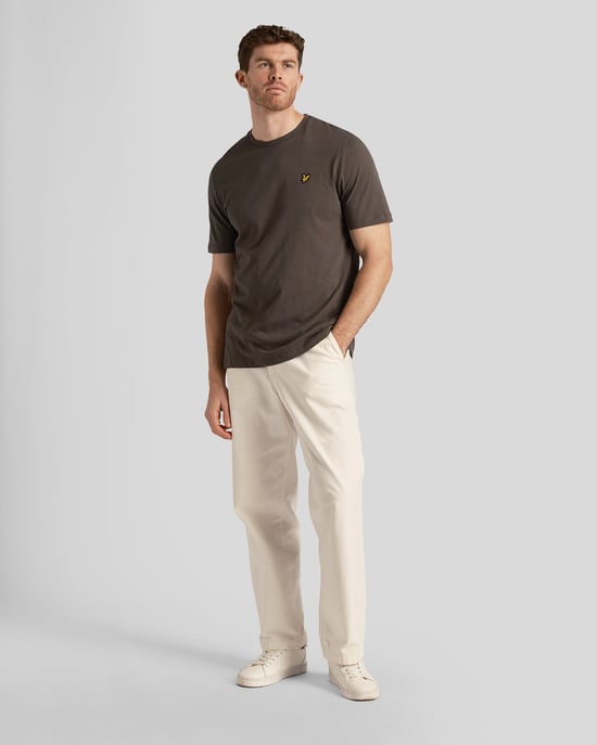 Lyle & Scott Slub effen gunmetal grijs T-shirt - Image 2