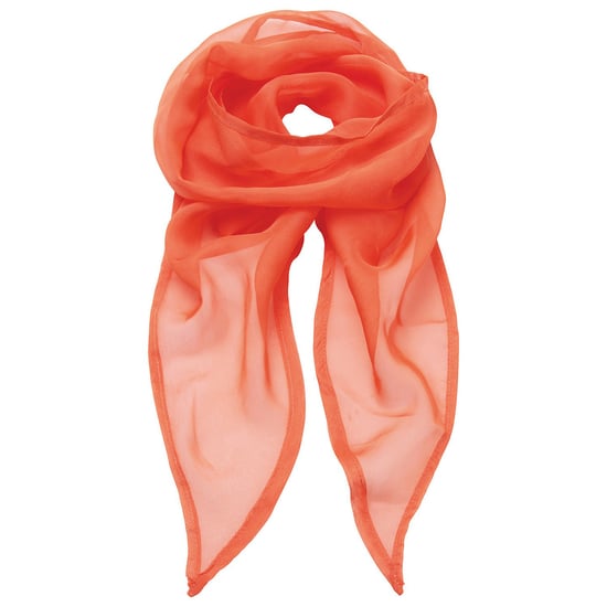Premier Uniseks sjaal van chiffon in kleuren voor volwassenen (Oranje) - Image 1