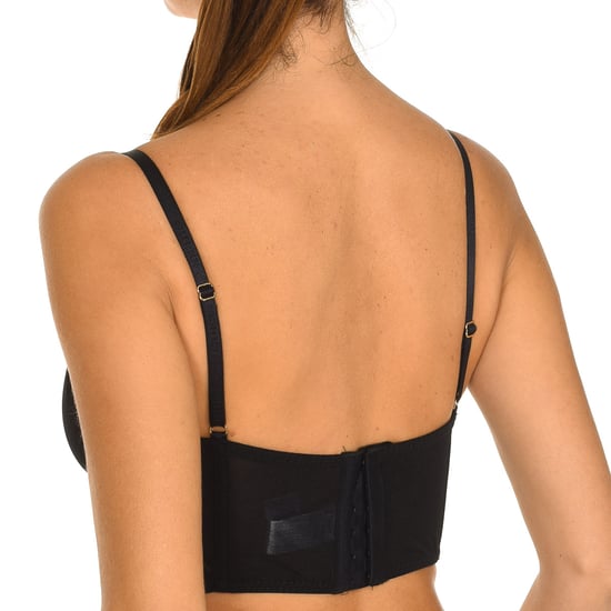 Women's Bustier bra with underwire and microtulle fabric O0BC19KA5J0