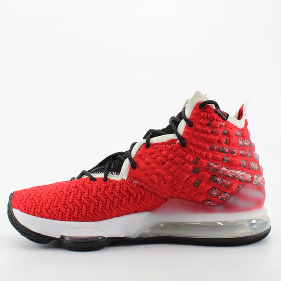 Nike Lebron XVII Red Textile Lace Up Mens Trainers BQ3177 601