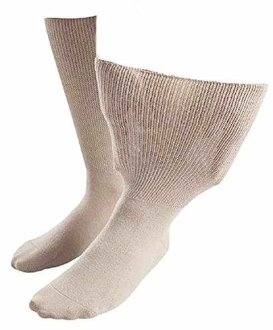 IOMI - Extra brede zachte katoenen oedeemsokken - Beige - Image 1