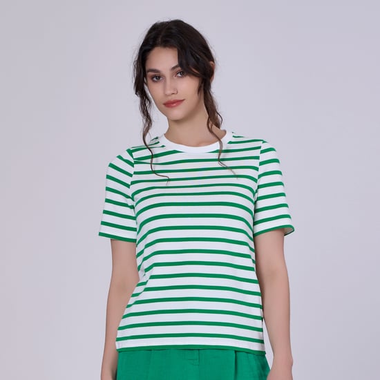 Strepen katoenen t-shirt - Image 1