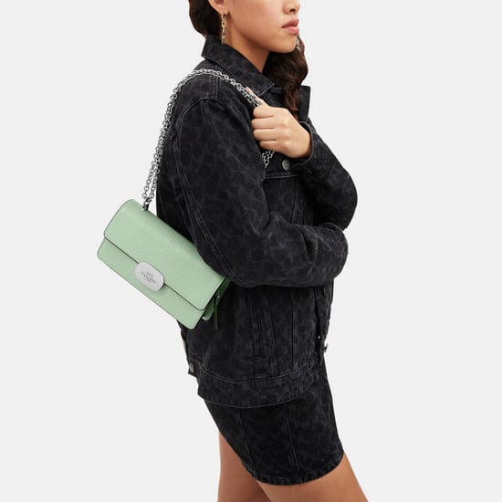 Eliza Flap Crossbody in Lizard-Embossed Leather Bag