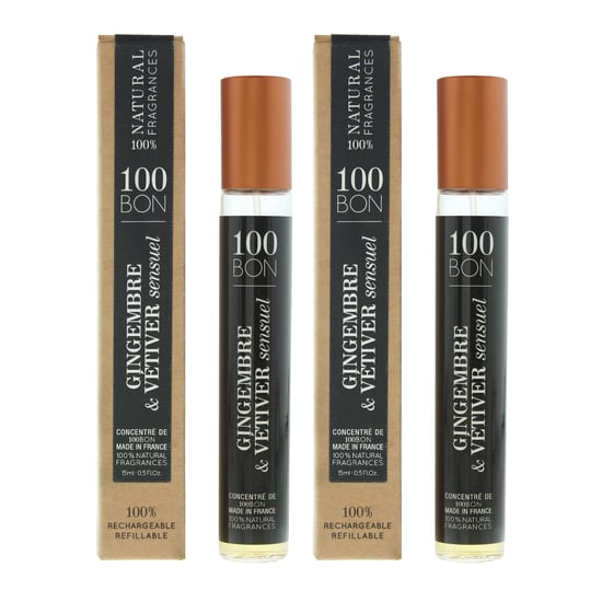 100 Bon Gingembre & Vetiver Sensuel Refillable Eau De Parfum 15ml x 2