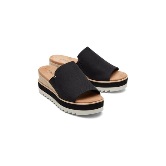 TOMS Diana Mule Polyester Vrouwen Zwart Wedges - Image 1