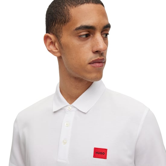 Men's Hugo Dereso232 Polo Shirt in White - Image 4