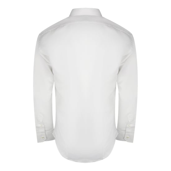 Aquascutum Embroidered Logo Long Sleeve White Shirt
