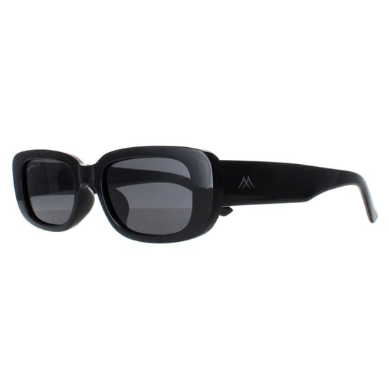 Montana Rectangle Womens Shiny Black Smoke Polarized MP65