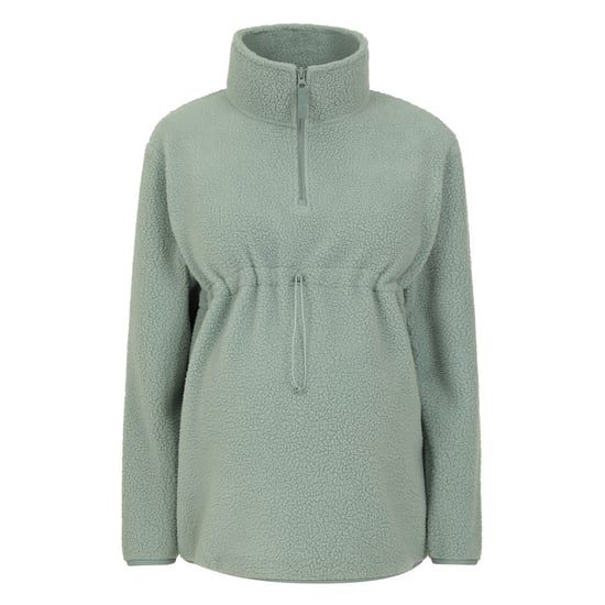 Mountain Warehouse Dames/Dames Sherpa Half Rits Zwangerschaps Fleece Top (Groen) - Image 1