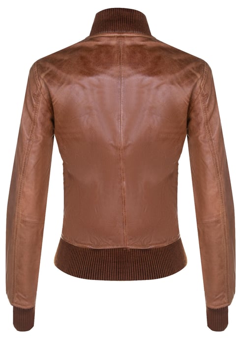 Women's MA-1 Classic Leather Bomber Jacket - Newcastle