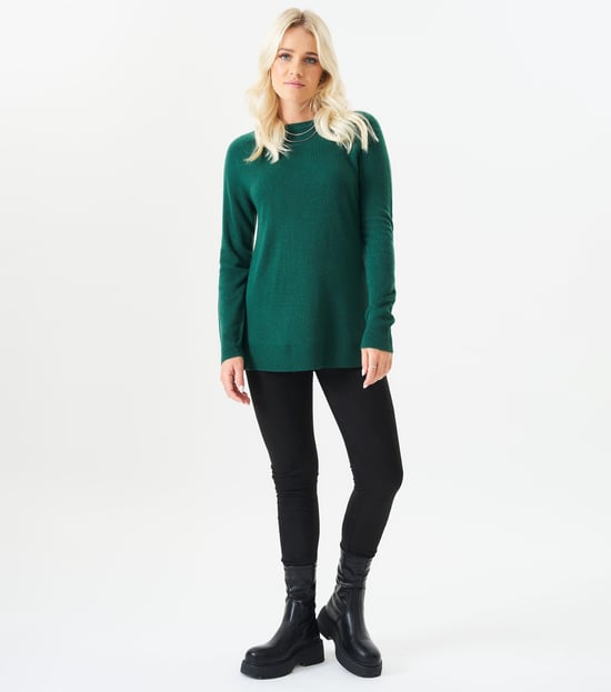 Fijngebreide oversized trui met ronde hals - Image 2
