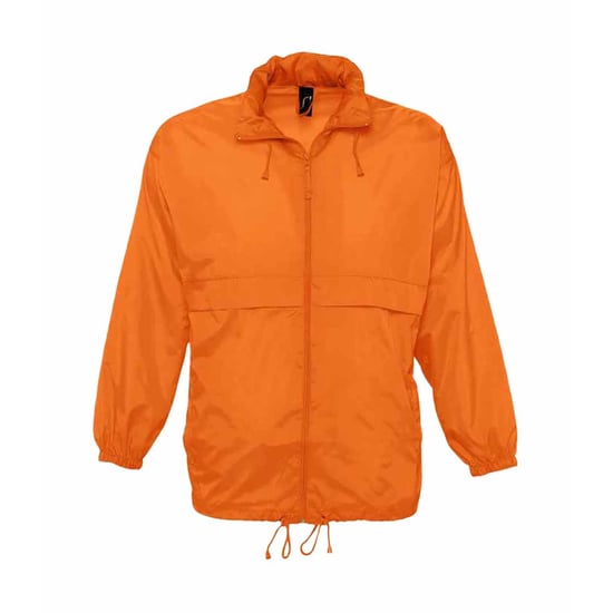SOLS Unisex Surf Windbreaker Lightweight Jacket (Orange)