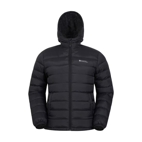 Mountain Warehouse Gewatteerde jas met imitatiebont voor heren (Zwart) - Image 1