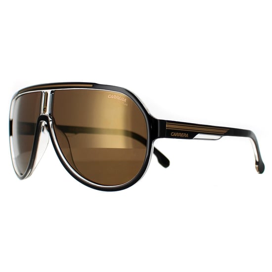 Carrera Aviator Mens Black Gold Gold High Contrast Polarized Antireflex 1057/S