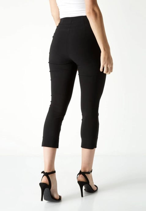 M&CO Crop-stretchbroek voor dames in zwart - Image 2