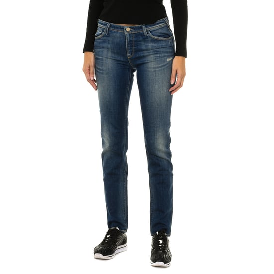 Long worn effect denim pants 3Y5J28-5D1MZ woman