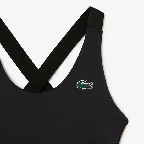 Women's Lacoste Sport Cross Strap Sports Bra in Black