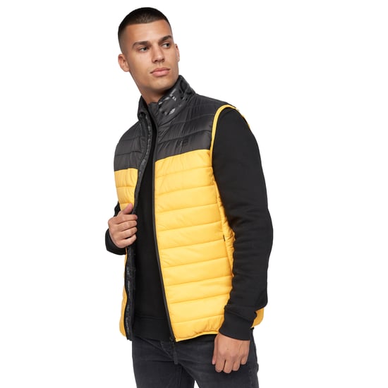 Crosshatch Heren Presnell Hoog Hals Gilet (Geel) - Image 3