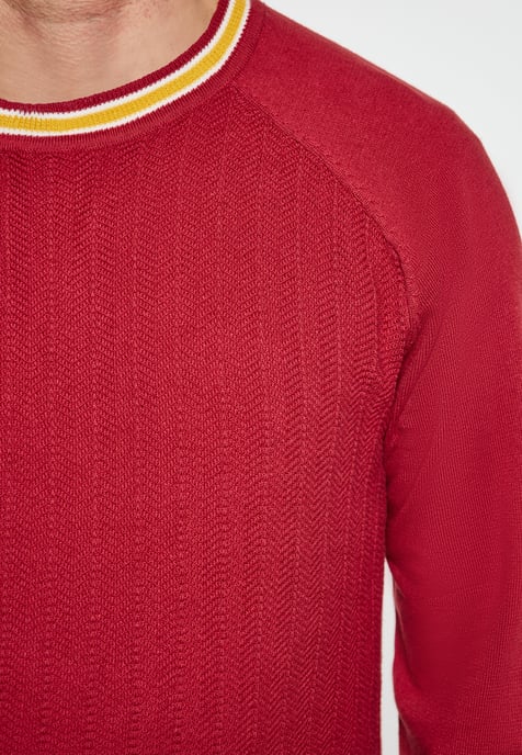 Mo Jumper Heren wijnrood - Image 3