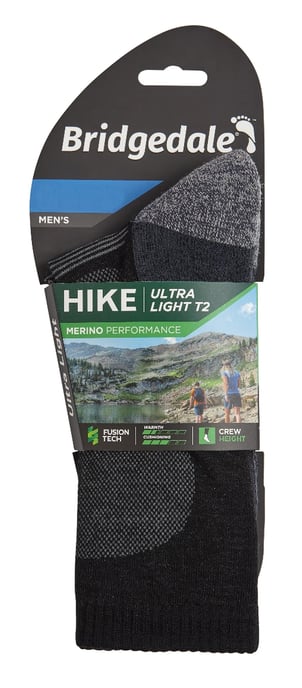 Bridgedale - Heren Wandelsokken Ultralight Merinowol - Zwart - Image 2