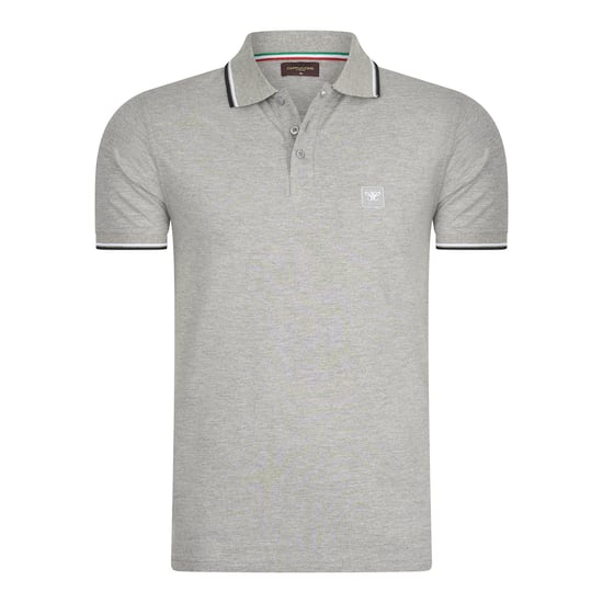 Cappuccino Italia Polo SS Polo Applique Pique Grijs - Image 1