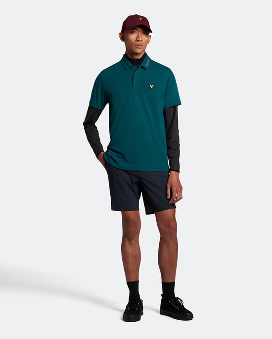 Lyle & Scott Golfkraaglogo Technisch poloshirt in Groente - Image 2