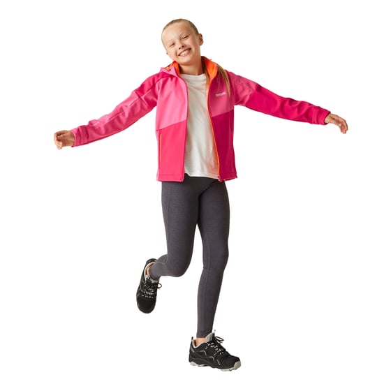 Regatta Soft Shell Jas Kinderen/Kinderen VII (Flamingo Roze/Roze toverdrank) - Image 4