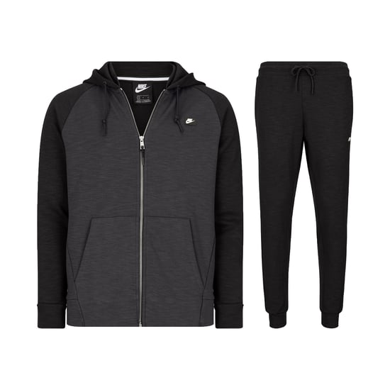 Nike Sportswear Men's Optic Full Zip Tracksuit, Black and Grey - Image 1