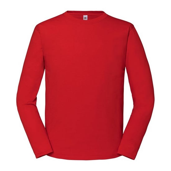Fruit of the Loom Heren Iconic 195 Premium Ringspun Cotton T-shirt met lange mouwen (Rood) - Image 1