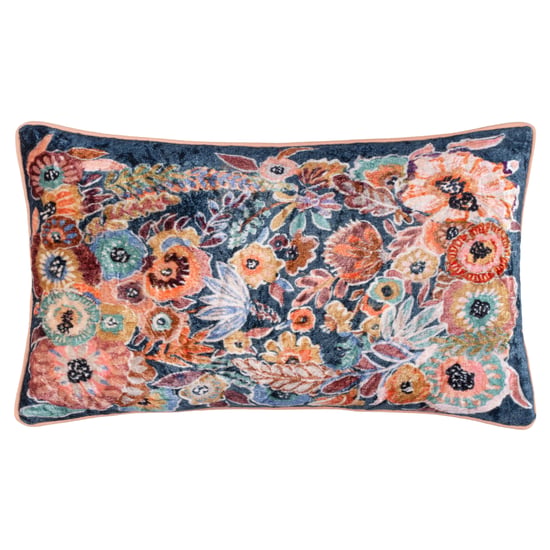 Wylder Tropics Aquess Bloemen Velours Kussenhoes - Image 1