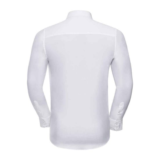 Russell Collection Heren Stretch Overhemd Met Lange Mouwen (Wit) - Image 2