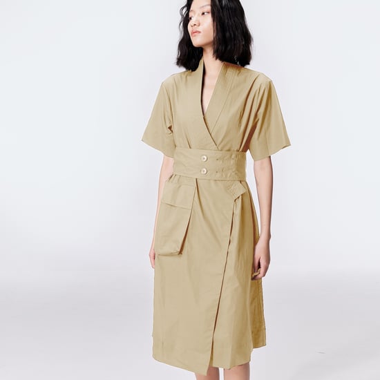 Cotton kimono wrap dress