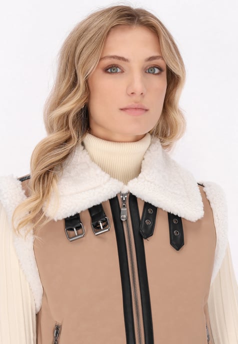 Dreimaster Waistcoat Dames Kameel - Image 5