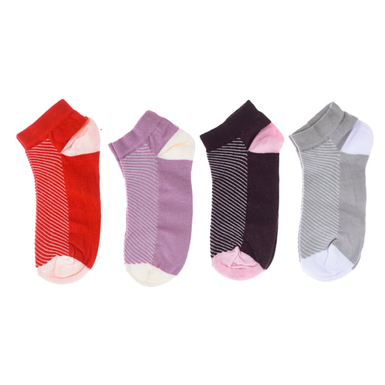 Pack of 4 women's ankle socks, women's short socks