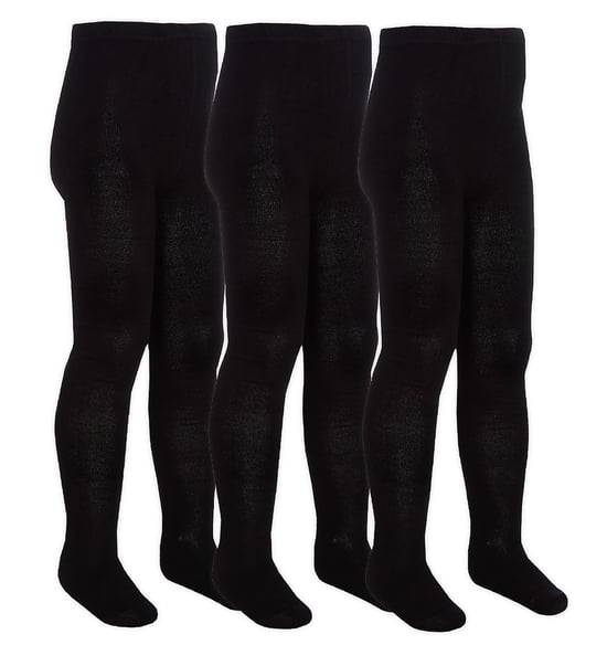 Sock Snob - 3 Paar Meisjes Bamboe Panty's Multipack | Effen Panty's voor School - Zwart - Image 1