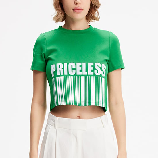 Typo print crop t-shirt - Image 2