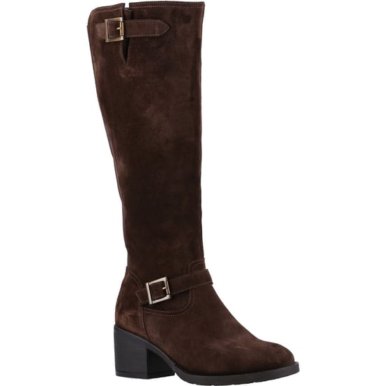 Hush Puppies Heidi Leder Vrouwen Bruin Suede Laarzen - Image 1