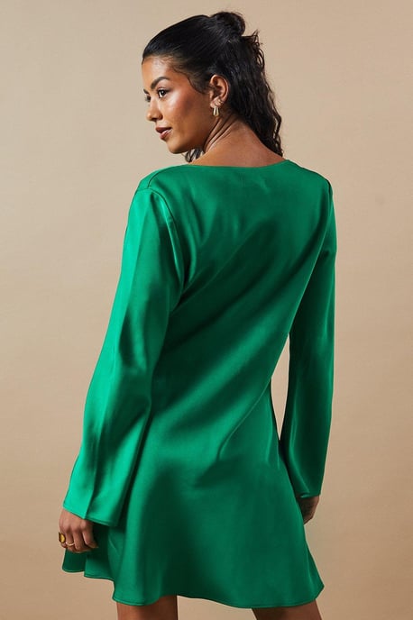 Petite Occasion Satin Cowl Mini Dress - Image 3