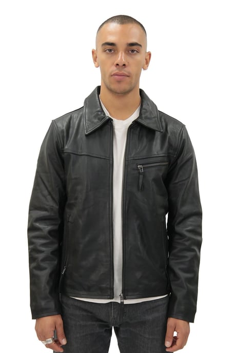 Men's Harrington Cow Hide Leather Jacket-Lima