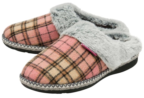 Dunlop - Dames Schattige Gezellige Pluche Geheugenfoam Gebreide Slippers Met Open Hak Muiltjes - Image 2