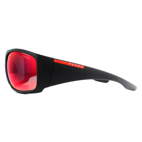 Prada sport zonnebril PS04VS 1BO9Q1 Black Dark Drey Blue Red Mirror - Image 3