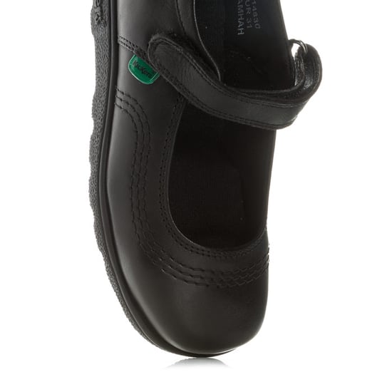 Girl's Kickers Children Fragma Pop Leather Shoes in Black - Image 6