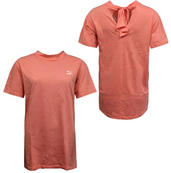 Puma Strik Langwerpig Dames Roze T-shirt - Image 1