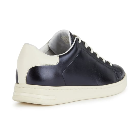 Geox D Jaysen B Leather Vrouwentrainers Dark Jeans/Optic White - Image 2