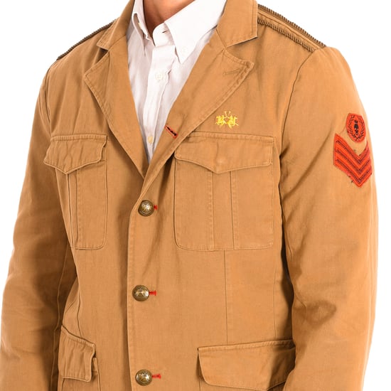 Men's regular fit jacket with lapel collar TMJE30-TW412