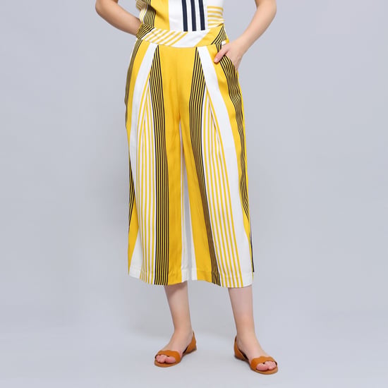 Stripe print vouw capri -broek - Image 1