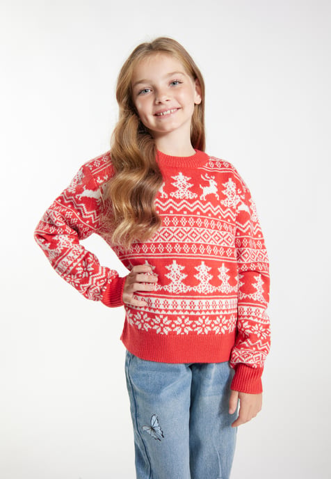 Mymo Jumper meisjes (kinderen) rood wit - Image 3
