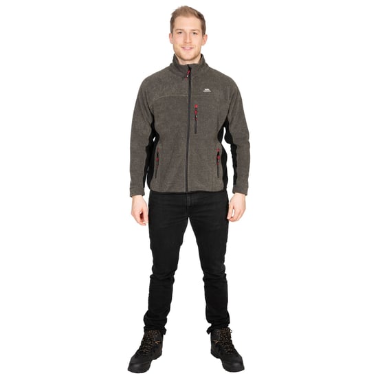 Trespass Mens Jynx Full Zip Fleece Jacket (Olive Stripe)